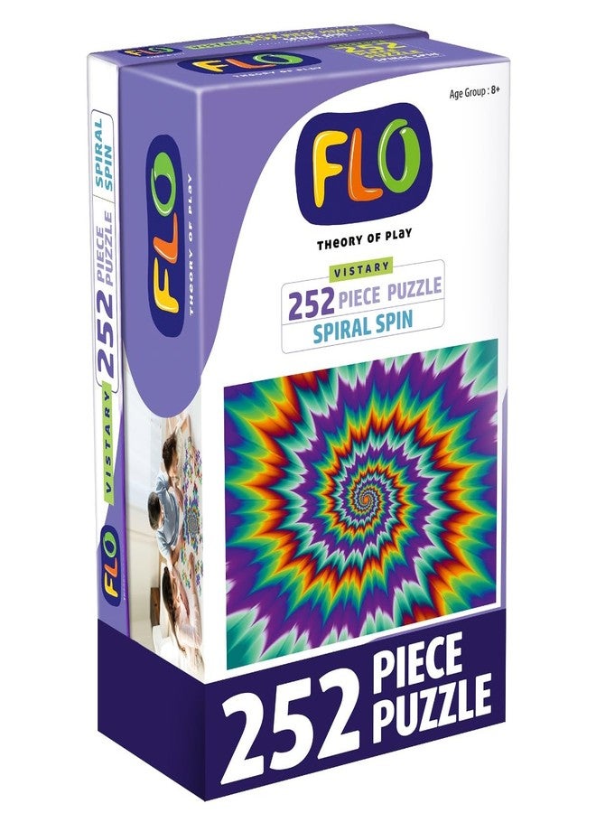 فلو لعبة تركيب الصور الحلزونية الدوارة من FLO Toys للكبار والصغار من عمر 14 عامًا فما فوق | لعبة تركيب صور ممتعة ومليئة بالتحديات مكونة من 252 قطعة | تخفف التوتر وتنشط الدماغ برسومات واقعية للمراهقين - Image 1